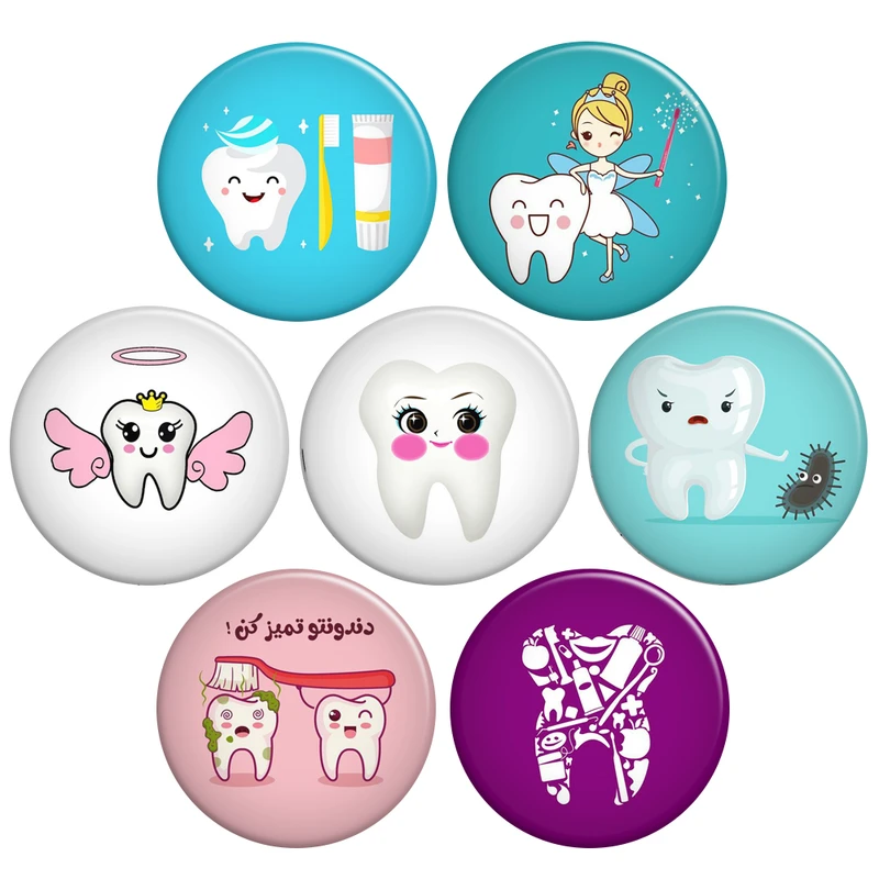 پیکسل گالری باجو طرح دندان و دندانپزشکی کد 50 مجموعه 7 عددی