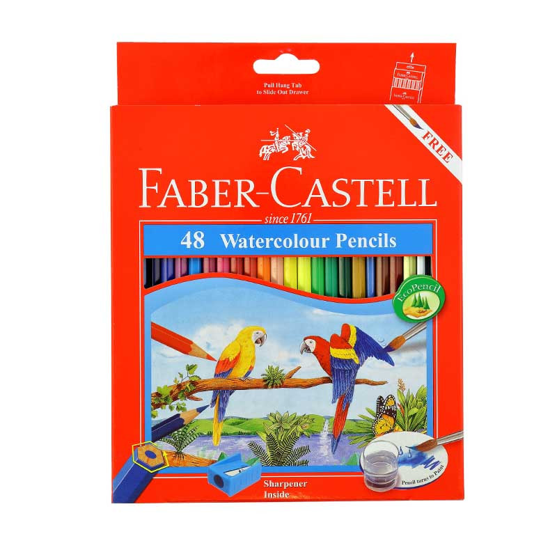 مداد آبرنگی 48 رنگ فابر کاستل مدل طوطی کد 53563