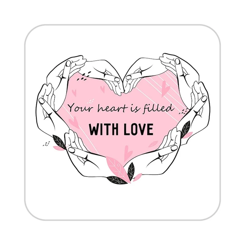 زیر لیوانی کاکتی طرح عاشقانه مدل mp38474