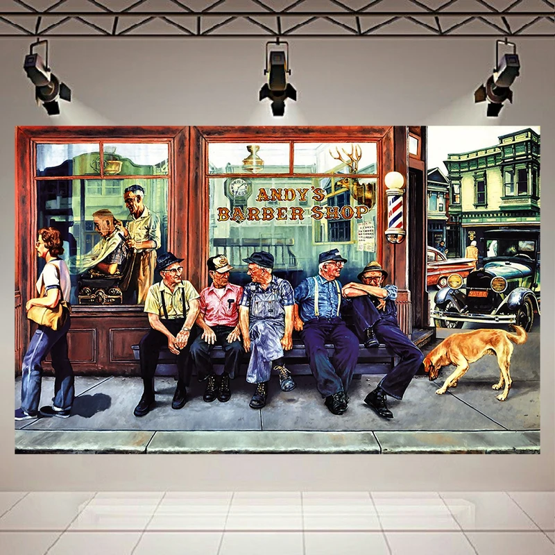 پوستر پارچه ای طرح آرایشگاه مدل کلاسیک کد PD7400