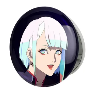 آینه جیبی خندالو طرح لوسی انیمه سایبرپانک مدل تاشو کد 23995 