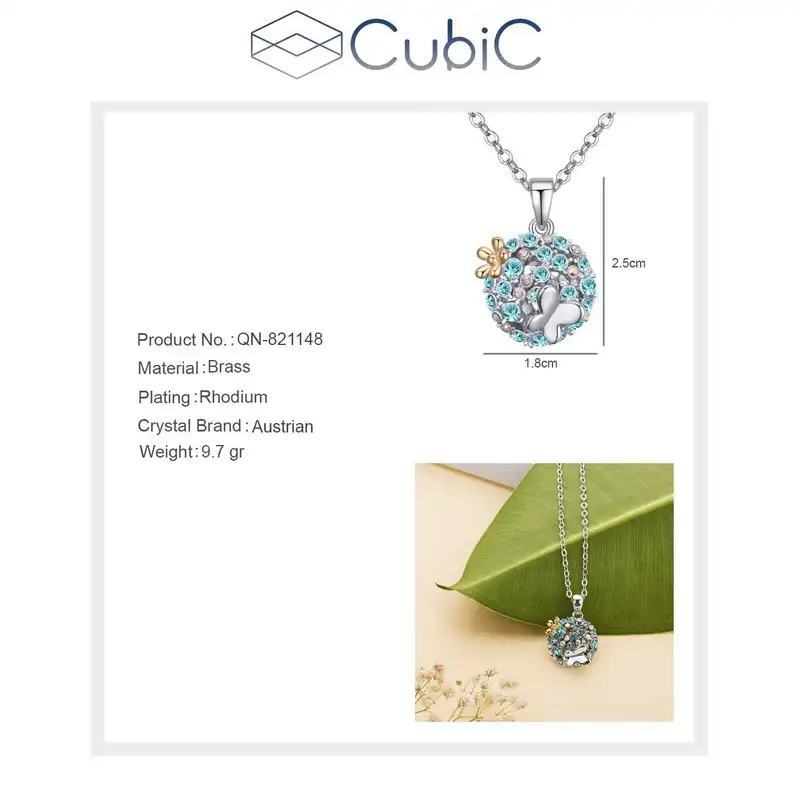 گردنبند زنانه کوبیک مدل QN-821148