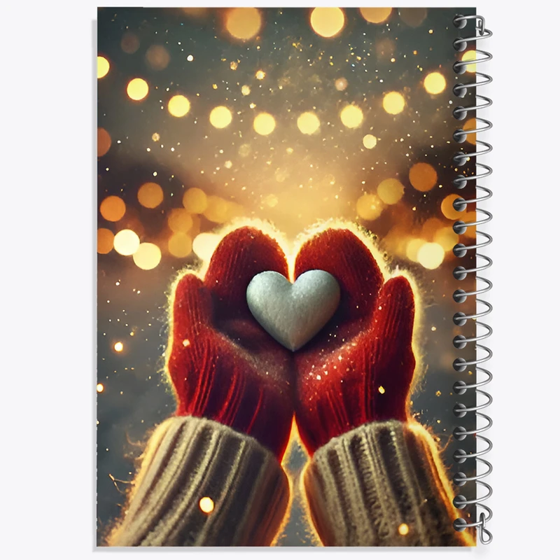 دفتر شطرنجی 50 برگ خندالو طرح برف قلبی کد F8153