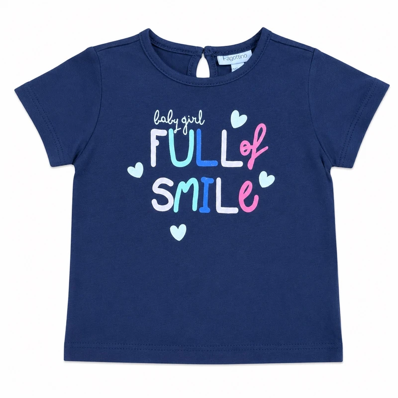 تی‌شرت آستین کوتاه دخترانه او وی اس مدل full smile