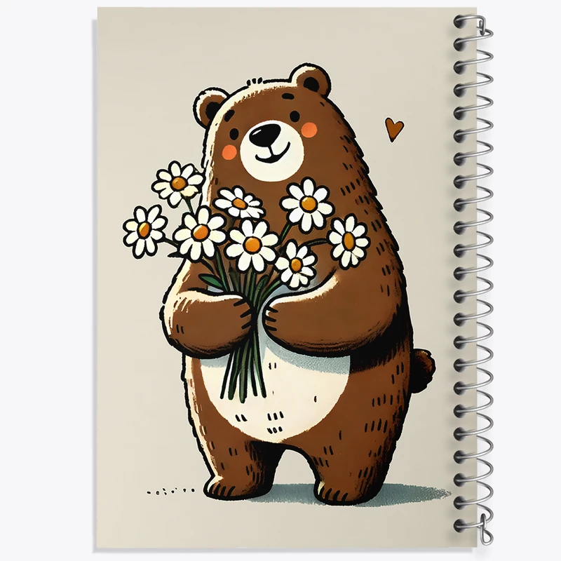 دفتر شطرنجی 50 برگ خندالو طرح خرس بامزه کد N5982