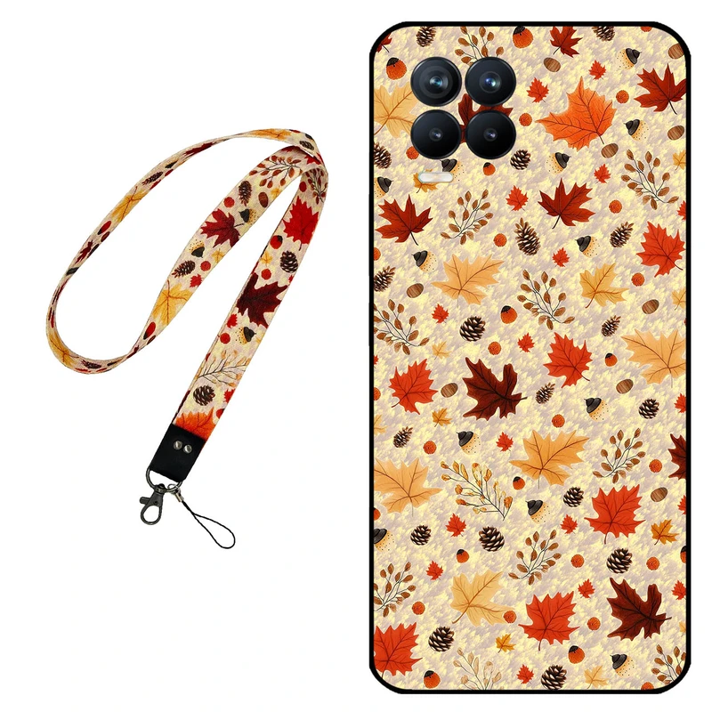 کاور مگافون طرح پائیز مدل 0017 مناسب برای گوشی موبایل ریلمی 8 4G / 8 Pro به همراه بند گردنی