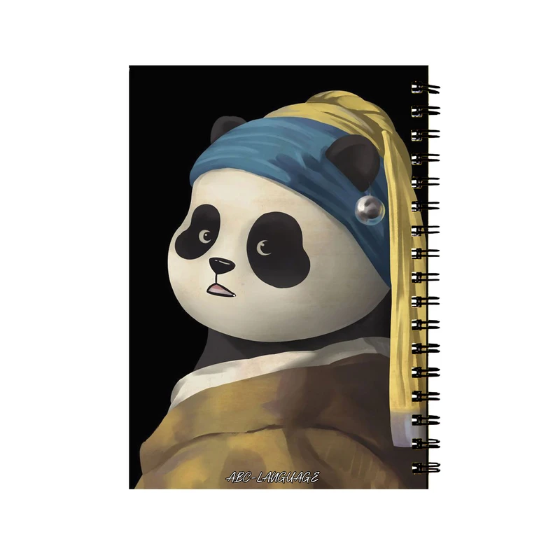 دفتر زبان 50 برگ طرح پاندای نقاش کد 77