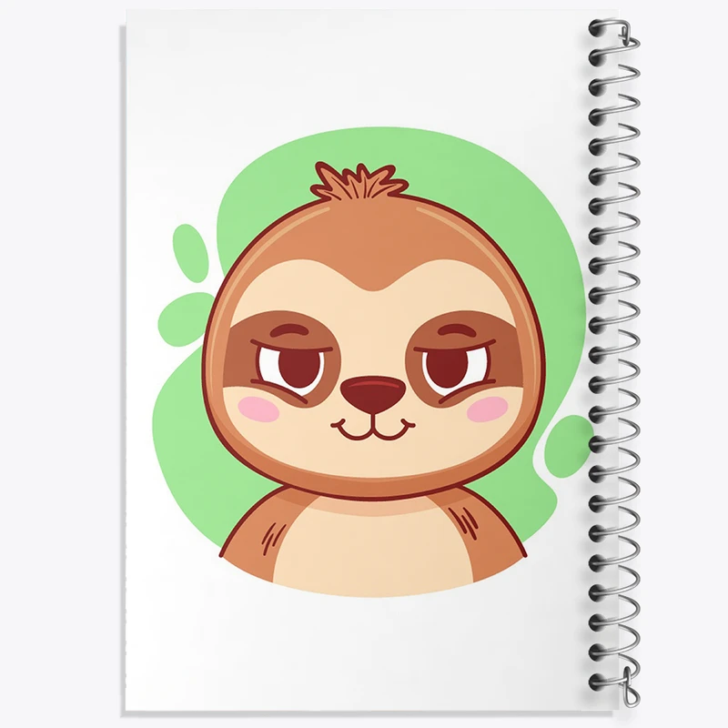 دفتر نت موسیقی 50 برگ خندالو مدل تنبل حیوانات بامزه کد 37143