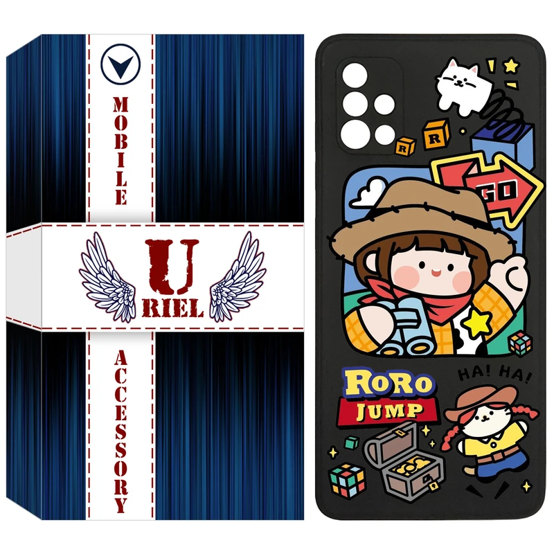 کاور یوریل مدل KSH کد 29 طرح دختر خوشحال مناسب برای گوشی موبایل سامسونگ Galaxy A51