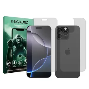 King Kong Tough model transparent screen protector suitable for Apple iPhone 16 Pro Max mobile phone along with the back protector