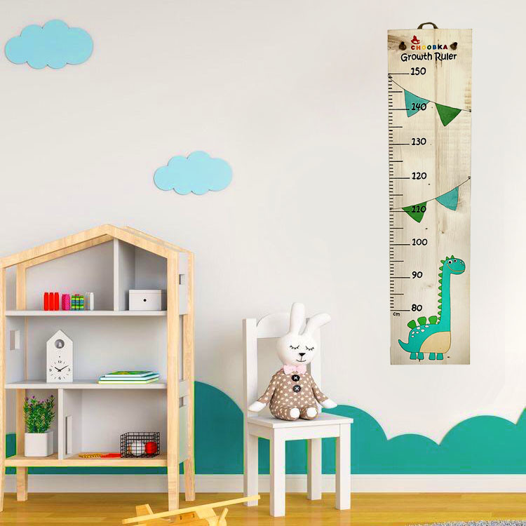 متر اندازه گیری کودک چوبکا طرح دایناسور