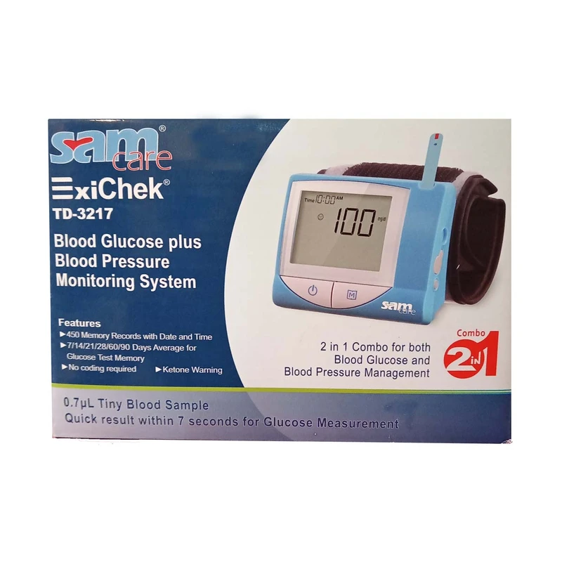 عکس شماره 7 : دستگاه تست قند خون و فشار سنج سام کر مدل td-3217