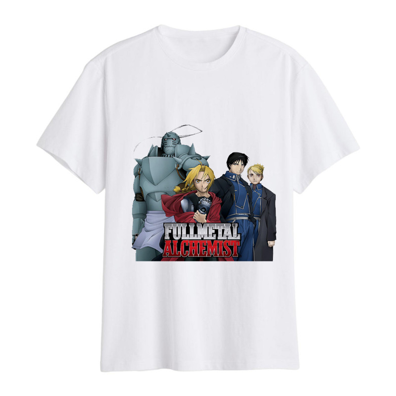 تی شرت آستین کوتاه مردانه مدل انیمه کیمیاگر تمام فلزی کد fullmetal alchemist m09