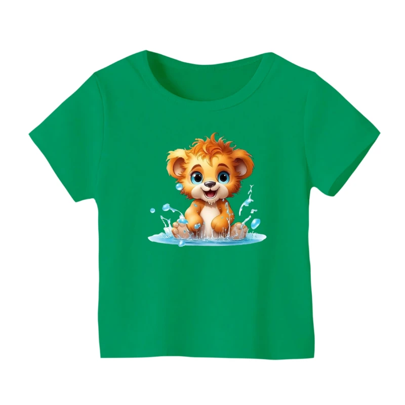 تی شرت آستین کوتاه بچگانه مدل شیر کد ۱۲