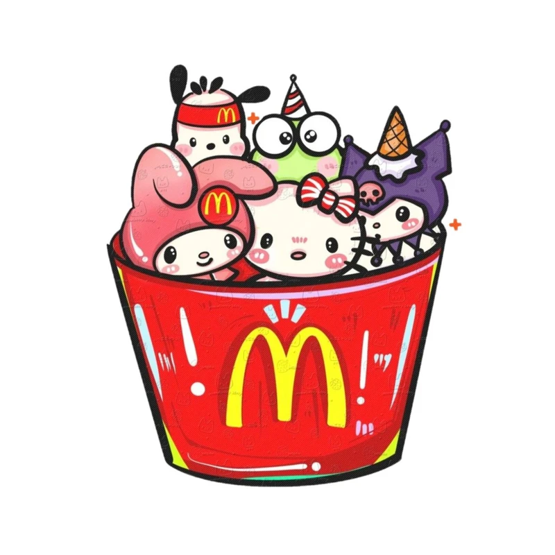 استیکر پارچه و لباس پاد آفرین مدل کارتونی کورومی kuromi کد 445