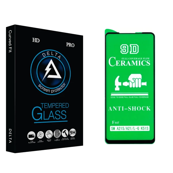 محافظ صفحه نمایش سرامیکی دلتا مدل HD مناسب برای گوشی موبایل سامسونگ Galaxy A21s / A21 / ال جی K51S