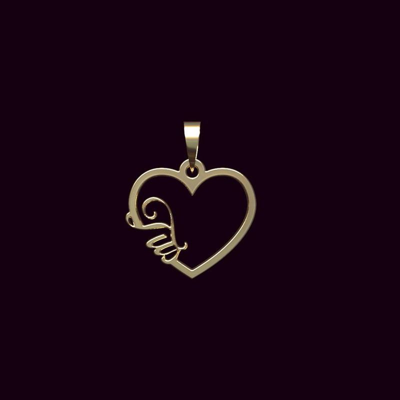 آویز گردنبند طلا 18 عیار زنانه مدوپد مدل اسم توس tus کد PB1-10004