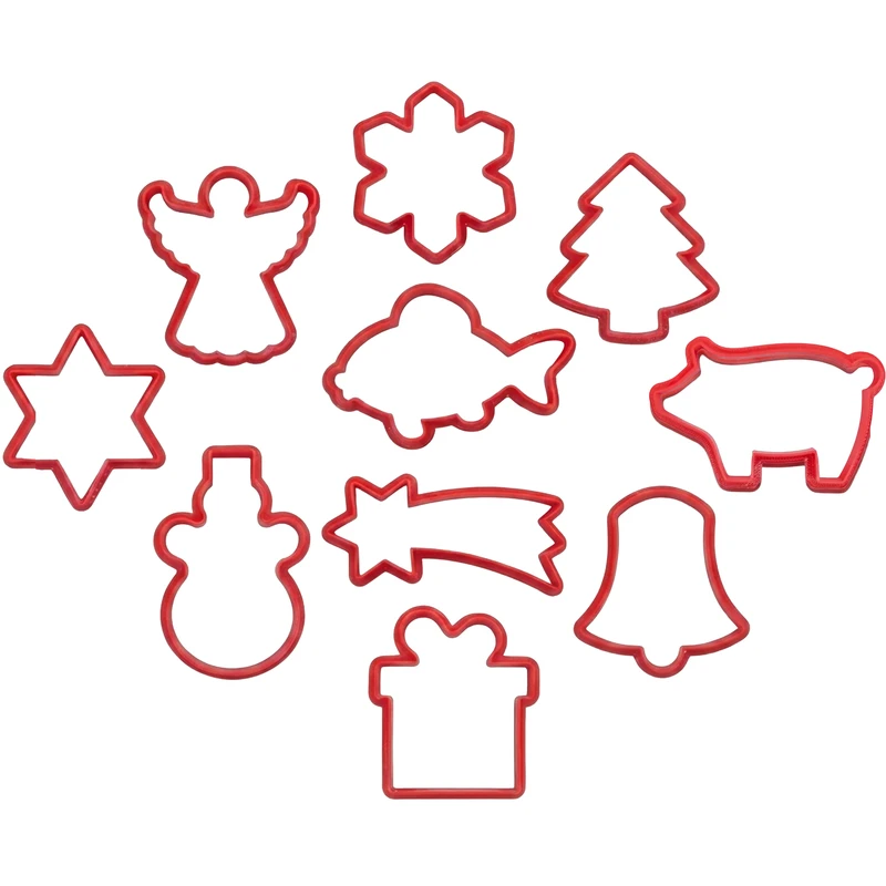 کاتر شیرینی پزی مدل christmas10 مجموعه 10 عددی