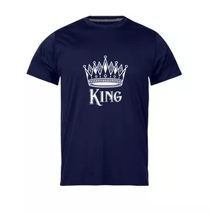 تی شرت آستین کوتاه مردانه مدل  king_NC1_0253 رنگ سرمه ای