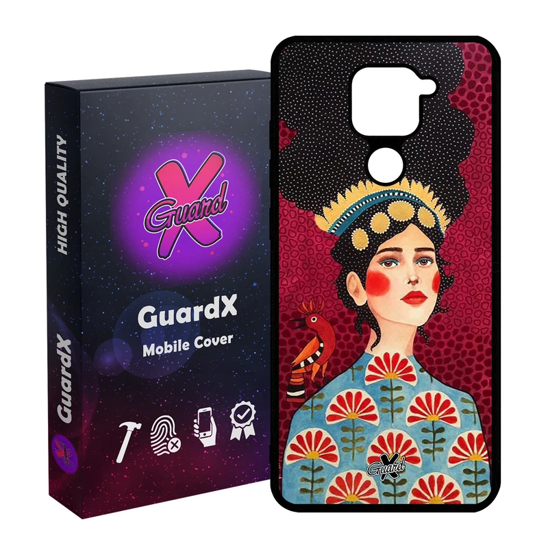 کاور گارد ایکس طرح Girl مدل Glass10179 مناسب برای گوشی موبایل شیائومی Redmi Note 9