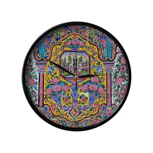 ساعت دیواری مدوپد طرح کاشی باغ ارم مدل pod00295