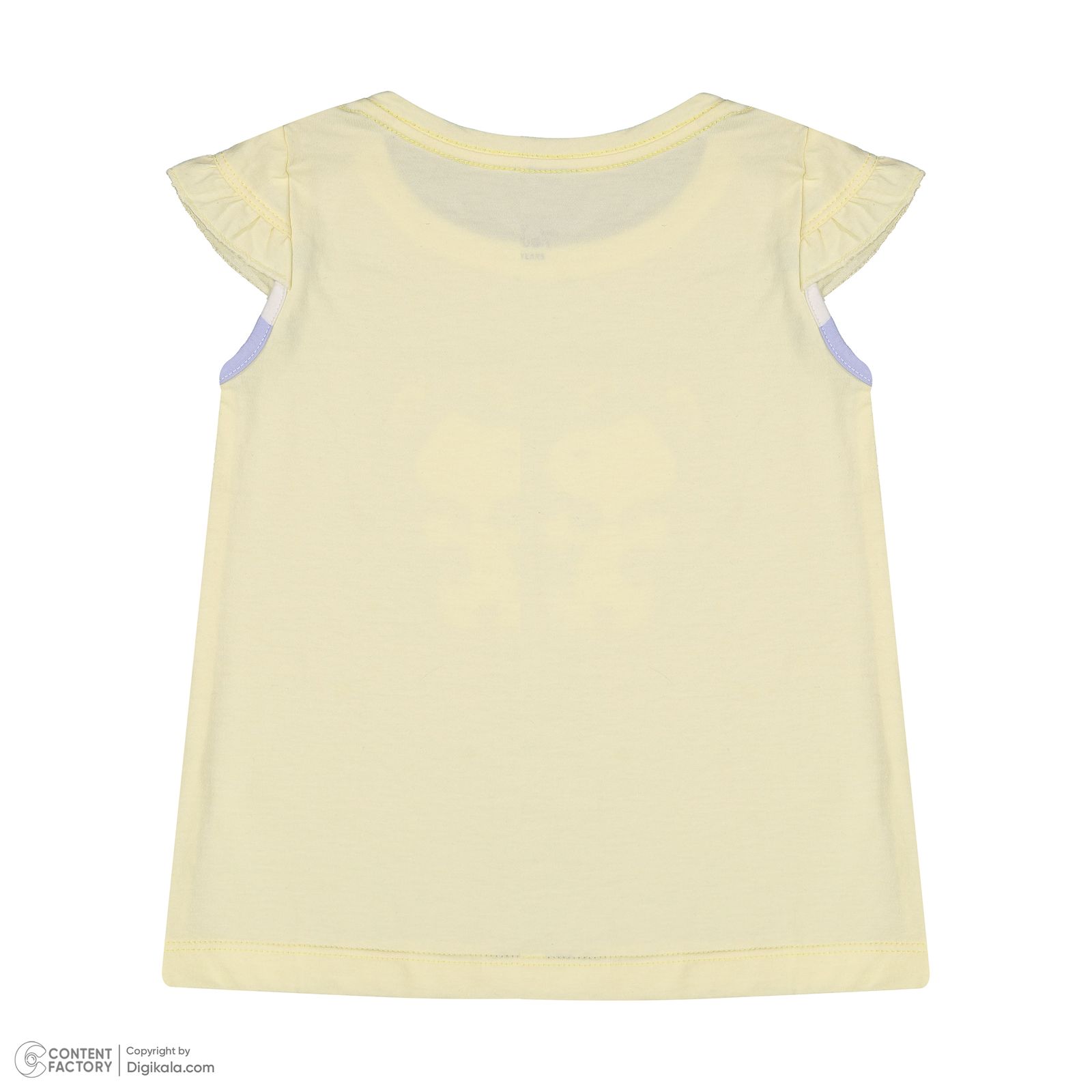 ست تی شرت آستین کوتاه و شلوارک دخترانه ناربن مدل 1521509 رنگ زرد لیمویی -  - 6
