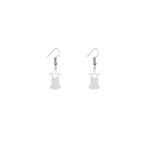 گوشواره نقره زنانه هایکا طرح لباس و رخت آویز مدل n.ha701
