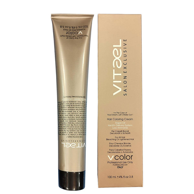 رنگ مو ویتائل شماره 8.00 حجم 100 میلی لیتر رنگ بلوند طبیعی روشن قوی