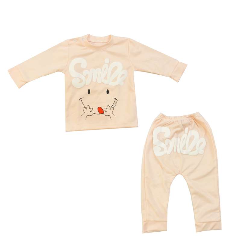 ست تی شرت و شلوار نوزادی مدل SMILE