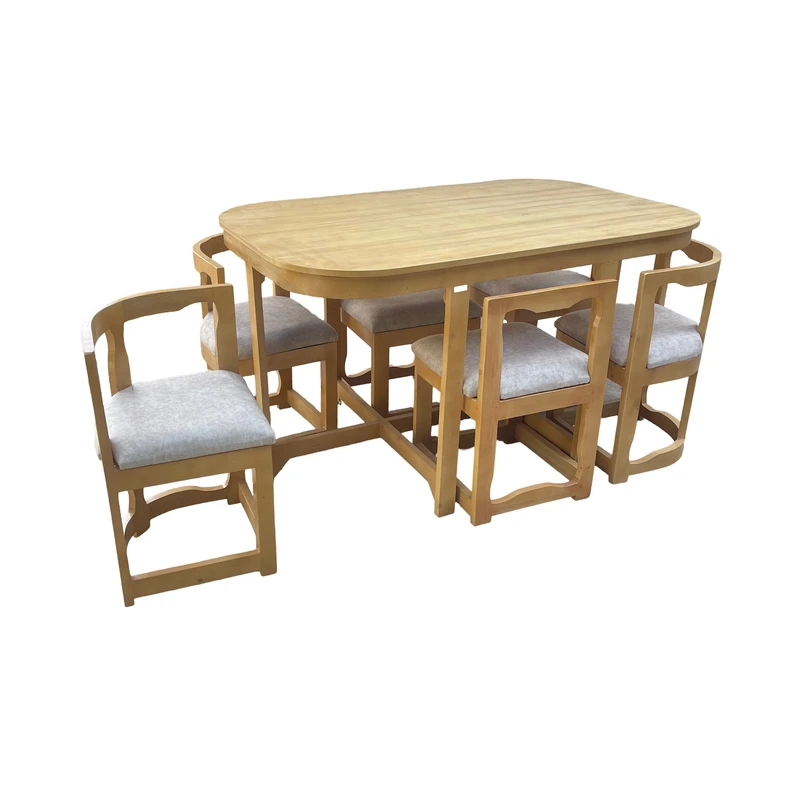 میز و صندلی ناهارخوری شش نفره گالری چوب آشنایی مدل Khod-872