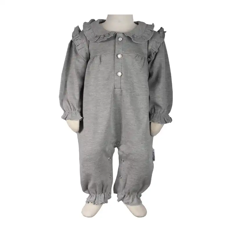 سرهمی نوزادی آدمک مدل بنیتا کد 130017 رنگ طوسی