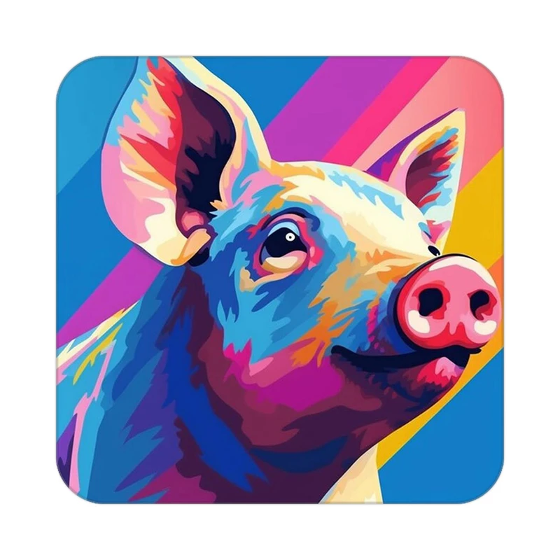 زیر لیوانی کاکتی طرح حیوانات رنگی مدل mp25793