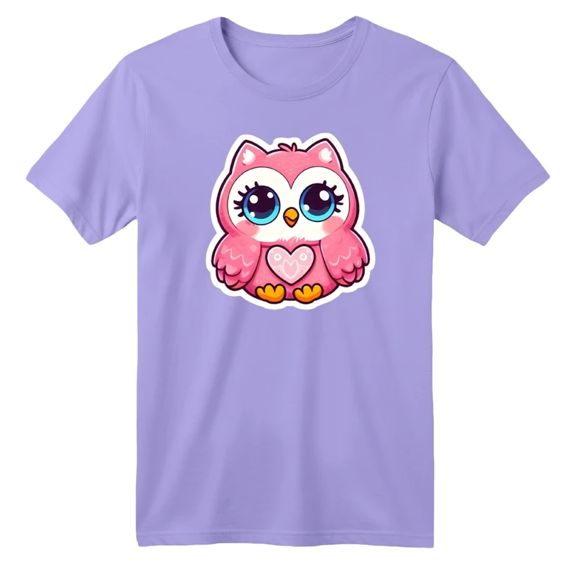 تی شرت آستین کوتاه بچگانه مدل جغد کد 02