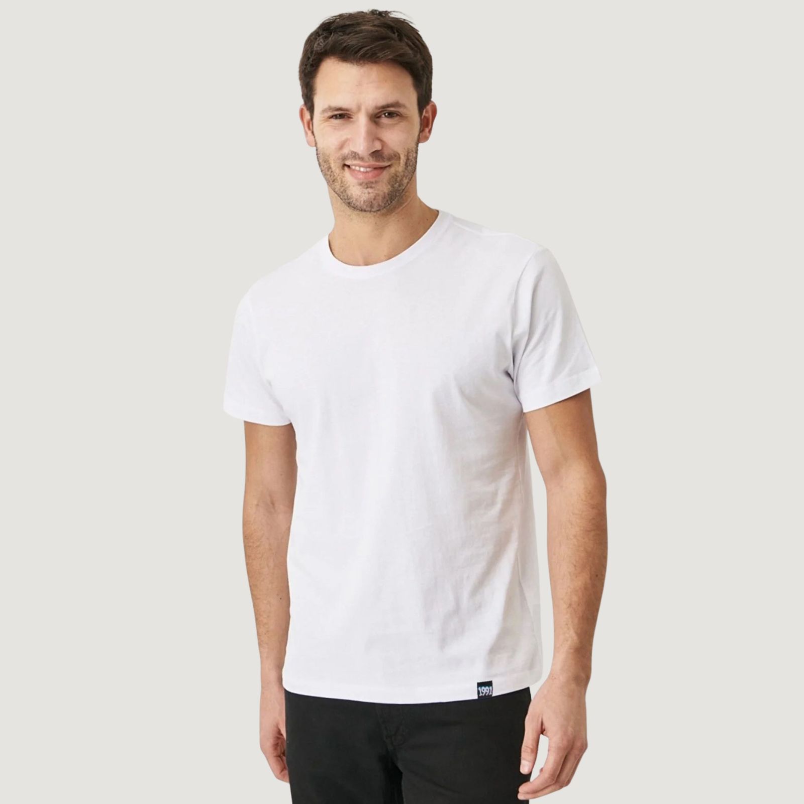 تی شرت آستین کوتاه مردانه نوزده نودیک مدل TS01 W -  - 1