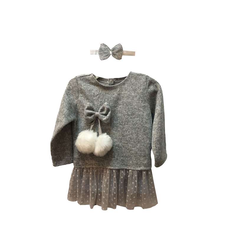 ست پیراهن و هدبند دخترانه مدل لوپی کد 500