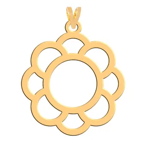 آویز گردنبند طلا 18 عیار زنانه فرشته مدل گل WNL-000182