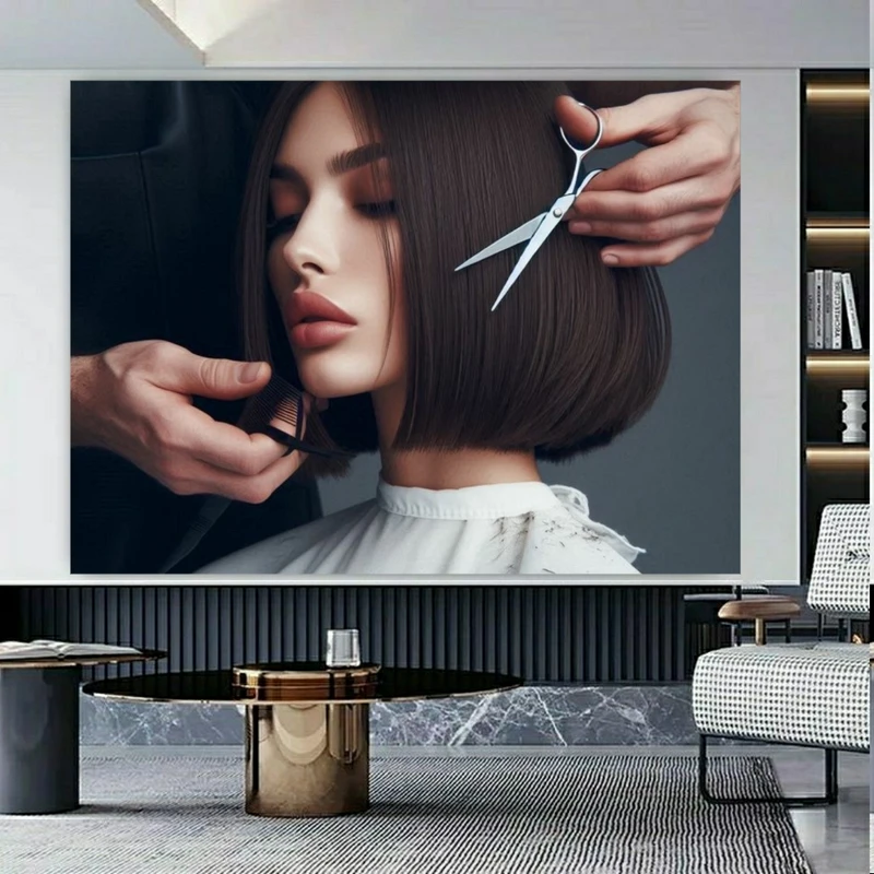 تابلو بوم طرح مخمل مدل موی باب شیک مدل کوتاه مجلسی کد BK24655