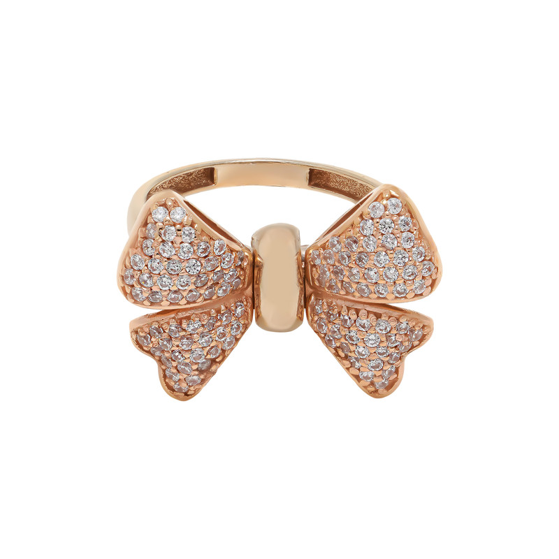 انگشتر طلا 18 عیار زنانه لاوین مدل پاپیون سایز 55