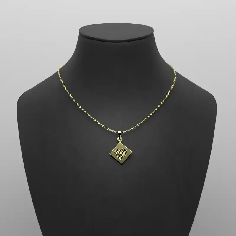 گردنبند طلا 18 عیار زنانه مدوپد مدل قلب کد U1170