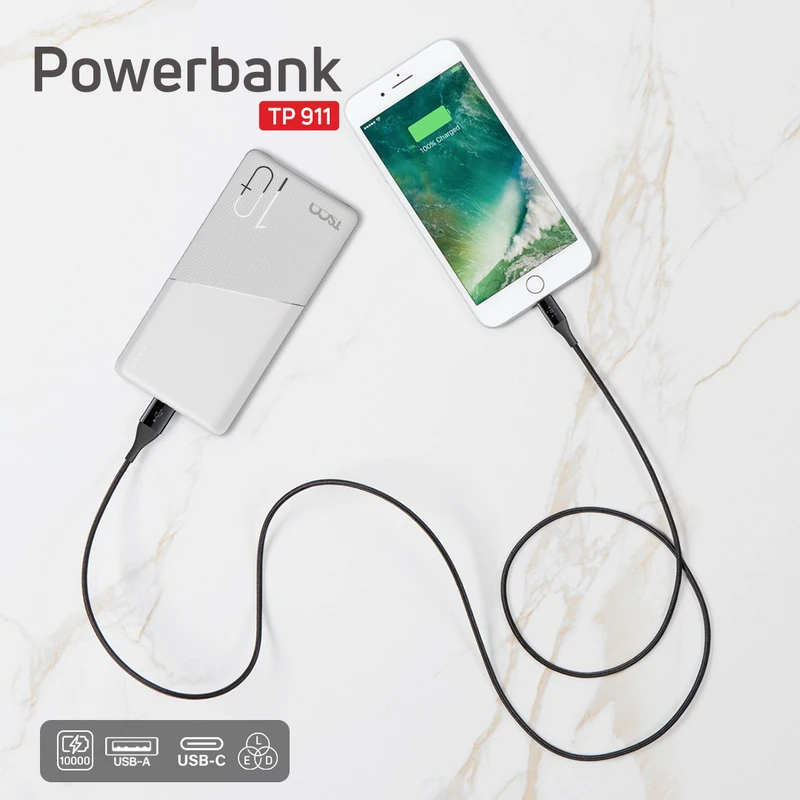 عکس شماره 5 : پاوربانک تسکو مدل tp 911 ظرفیت 10000 میلی آمپر ساعت