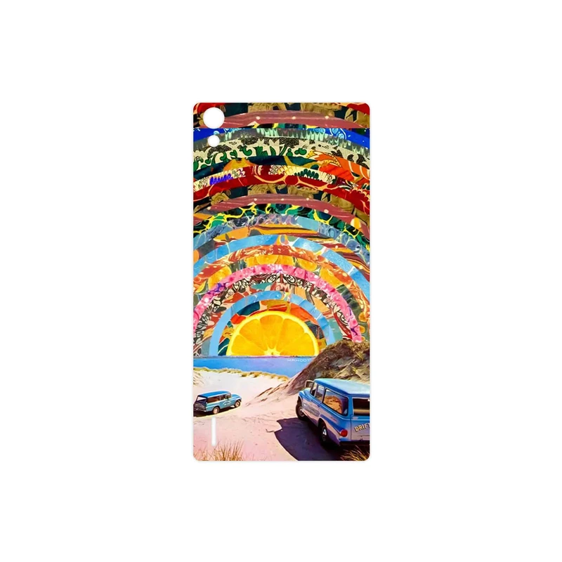 برچسب پوششی ماهوت مدل Collage of Orange Sky مناسب برای گوشی موبایل هوآوی Ascend P7