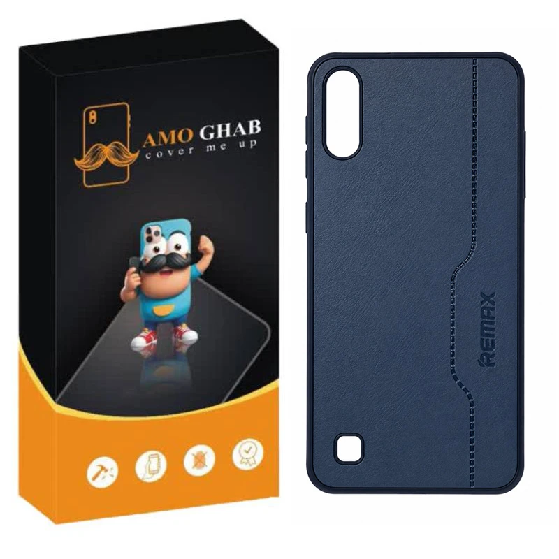 کاور عمو قاب مدل چرم RMX مناسب برای گوشی موبایل سامسونگ Galaxy A10