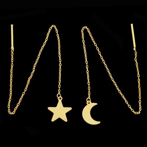 گوشواره طلا 18 عیار زنانه طلای مستجابی کد 670160