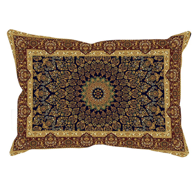 رو بالشی مدل قالی دورو طرح دار کد 90106