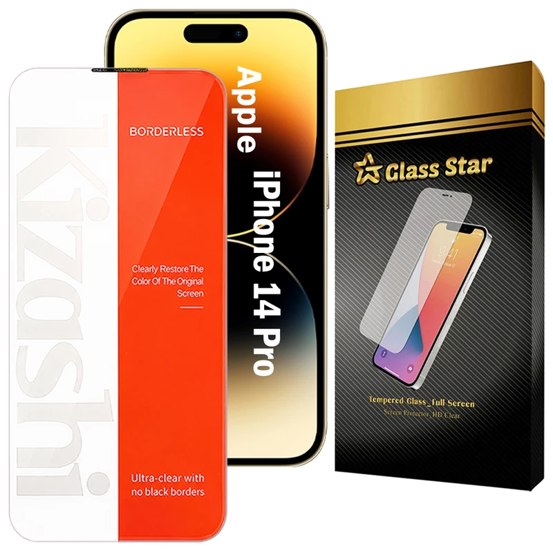 محافظ صفحه نمایش گلس استار مدل KIZNOSTG مناسب برای گوشی موبایل اپل iPhone 14 Pro 