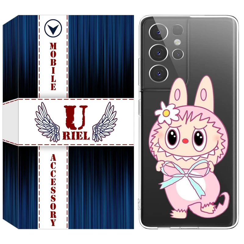 کاور یوریل مدل Clear کد 146 طرح لبوبو Labubu مناسب برای گوشی موبایل سامسونگ Galaxy S21 Ultra