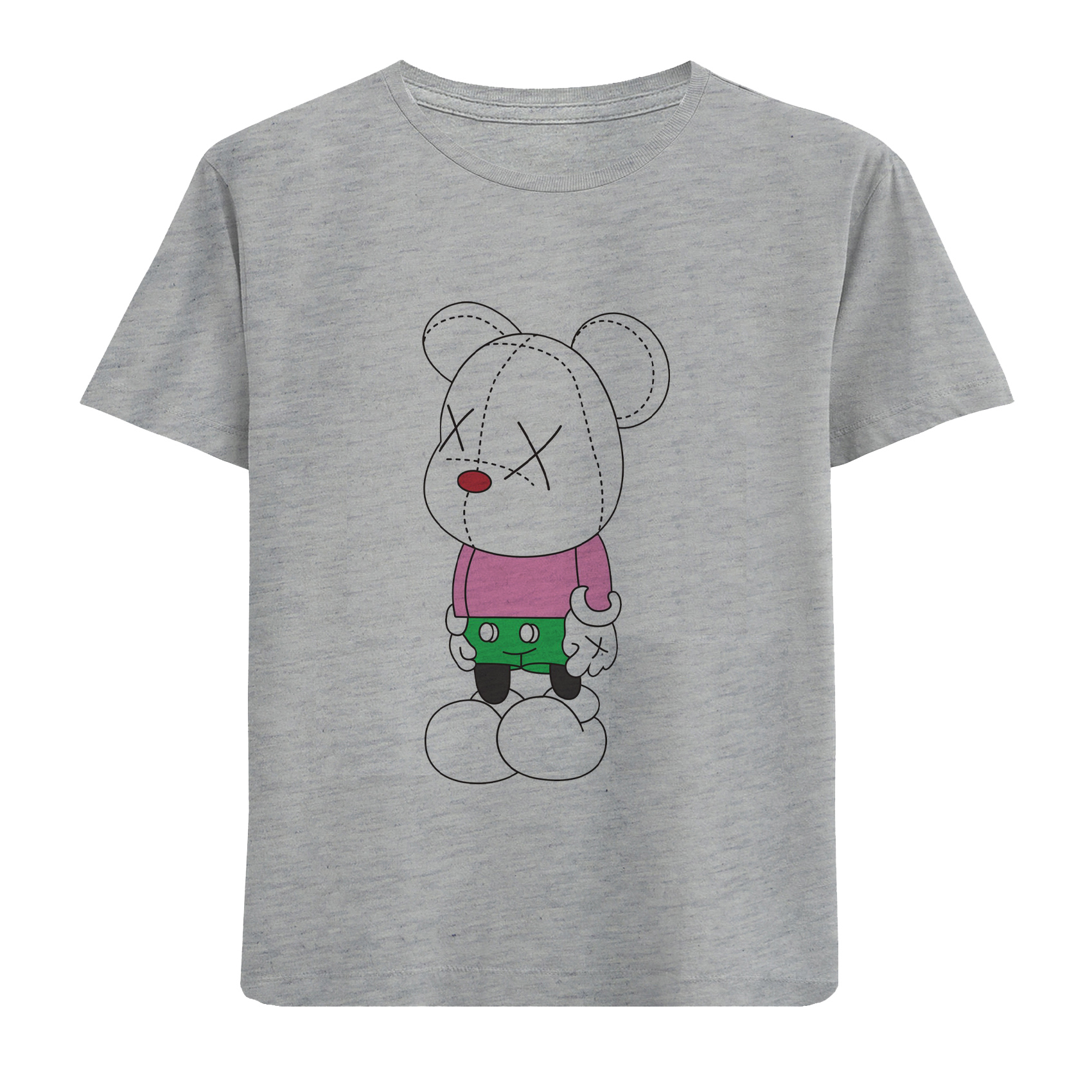 تی شرت آستین کوتاه پسرانه مدل عروسک خرسی D434