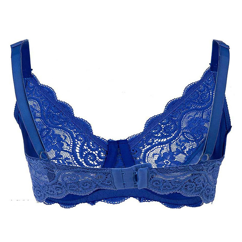 سوتین زنانه لین مدل فنردار گیپوری کد 4680-614 رنگ آبی