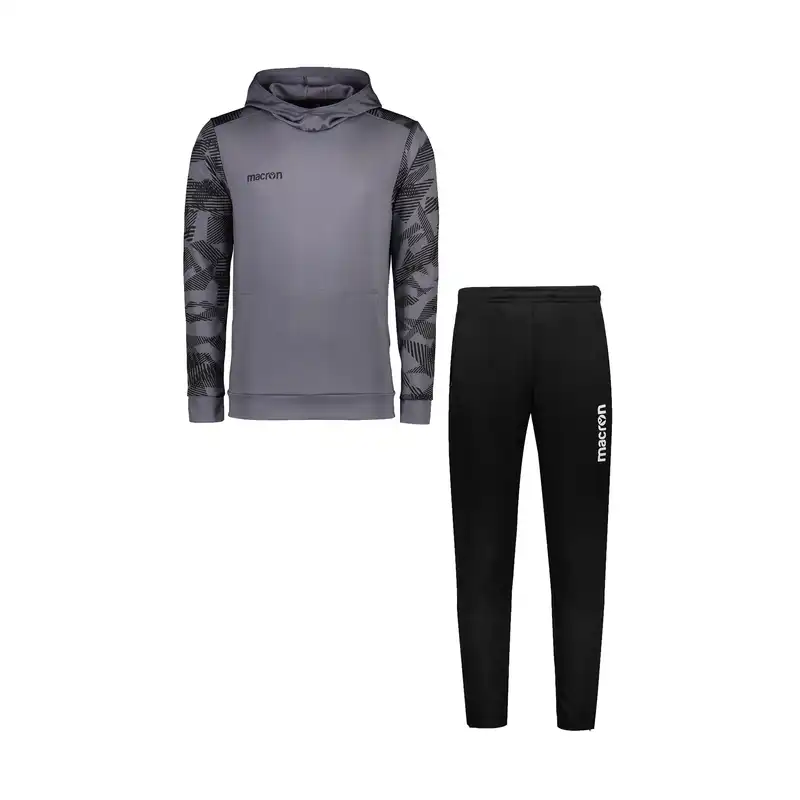 ست هودی و شلوار ورزشی مردانه مکرون مدل آشیل رنگ مدادی