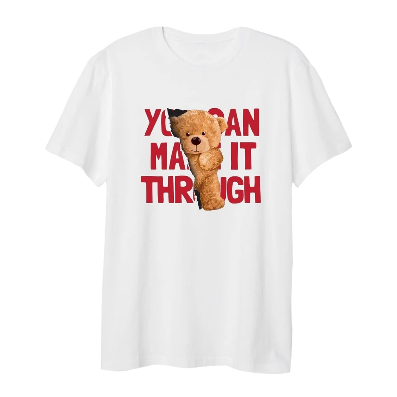 تی شرت لانگ آستین کوتاه زنانه مدل تدی نوشته